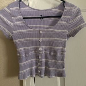 Stretchable Lilac crop top